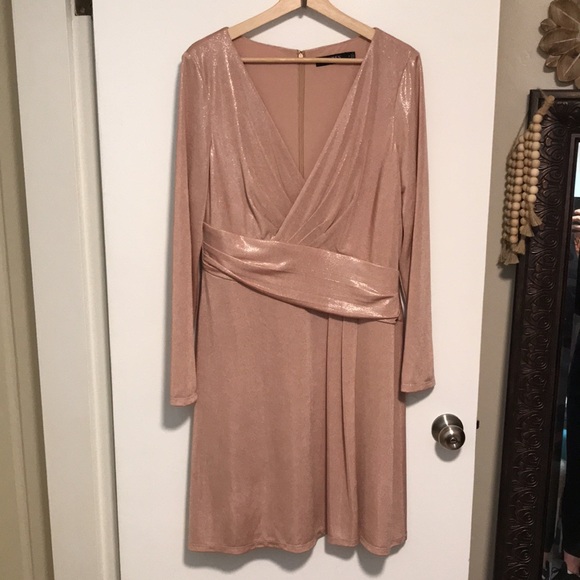 NEW Lauren Ralph Lauren Foil-Print Jersey Cocktail Dress. - Picture 2 of 8